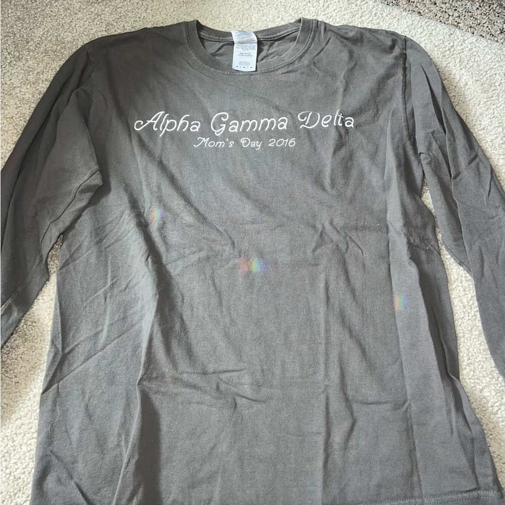 Gray Long Sleeve Alpha Gamma Delta Shirt